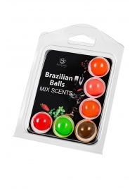 Набор из 6 шариков с ароматизированными массажными маслами Brazilian Balls - Secret Play - купить с доставкой в Новом Уренгое