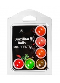 Набор из 6 шариков с ароматизированными массажными маслами Brazilian Balls - Secret Play - купить с доставкой в Новом Уренгое