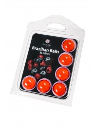 Набор из 6 шариков с массажным маслом Brazilian Balls с ароматом ягод - Secret Play - купить с доставкой в Новом Уренгое