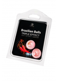 Набор из 2 шариков с массажным маслом Brazilian Balls с тройным эффектом - Secret Play - купить с доставкой в Новом Уренгое