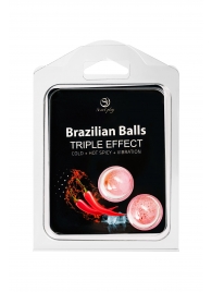 Набор из 2 шариков с массажным маслом Brazilian Balls с тройным эффектом - Secret Play - купить с доставкой в Новом Уренгое