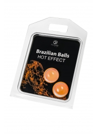 Набор из 2 шариков с массажным маслом Brazilian Balls с разогревающим эффектом - Secret Play - купить с доставкой в Новом Уренгое