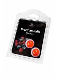 Набор из 2 шариков с массажным маслом Brazilian Balls с ароматом ягод - Secret Play - купить с доставкой в Новом Уренгое