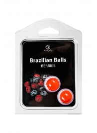 Набор из 2 шариков с массажным маслом Brazilian Balls с ароматом ягод - Secret Play - купить с доставкой в Новом Уренгое