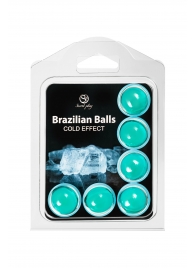 Набор из 6 шариков с массажным маслом Brazilian Balls с охлаждающим эффектом - Secret Play - купить с доставкой в Новом Уренгое