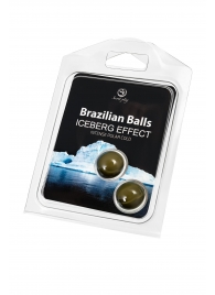 Набор из 2 шариков с массажным маслом Brazilian Balls с ледяным эффектом - Secret Play - купить с доставкой в Новом Уренгое