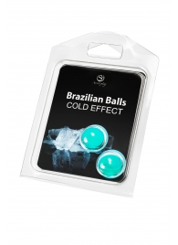 Набор из 2 шариков с массажным маслом Brazilian Balls с охлаждающим эффектом - Secret Play - купить с доставкой в Новом Уренгое