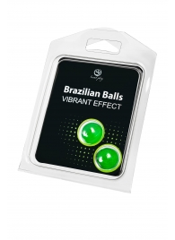 Набор из 2 шариков с массажным маслом Brazilian Balls с эффектом вибрации - Secret Play - купить с доставкой в Новом Уренгое