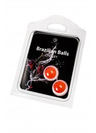 Набор из 2 шариков с массажным маслом Brazilian Balls с ароматом вишни - Secret Play - купить с доставкой в Новом Уренгое