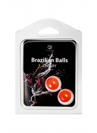 Набор из 2 шариков с массажным маслом Brazilian Balls с ароматом вишни - Secret Play - купить с доставкой в Новом Уренгое