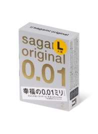 Презервативы Sagami Original 0.01 L-size увеличенного размера - 2 шт. - Sagami - купить с доставкой в Новом Уренгое