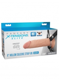 Полый страпон на ремнях 6’’ Hollow Silicone Strap-on - Pipedream - купить с доставкой в Новом Уренгое