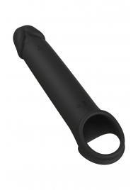 Черная насадка-удлинитель с вибрацией Vibrating Extender With Remote - Dream Toys - в Новом Уренгое купить с доставкой