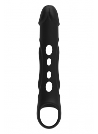 Черная насадка-удлинитель Vibrating Extender With Remote с вибрацией - Dream Toys - в Новом Уренгое купить с доставкой