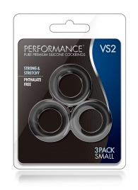 Набор из 3 черных эрекционных колец Black Small Penis Rings - Blush Novelties - в Новом Уренгое купить с доставкой
