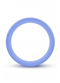 Голубое люминесцентное кольцо Silicone Glo Cock Ring - Blush Novelties - в Новом Уренгое купить с доставкой