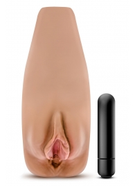 Маструбатор-вагина с вибрацией Soft   Wet Renata Realistic Tan Masturbator - Blush Novelties - в Новом Уренгое купить с доставкой
