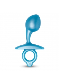 Голубая анальная пробка для массажа простаты Bulb Silicone Prostate Plug - 10,7 см. - b-Vibe - в Новом Уренгое купить с доставкой