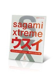 Ультратонкий презерватив Sagami Xtreme SUPERTHIN - 1 шт. - Sagami - купить с доставкой в Новом Уренгое