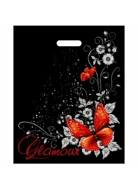 Черный пакет Glamour с вырубной ручкой (38х47 см) - Сима-Ленд - купить с доставкой в Новом Уренгое