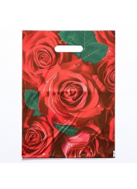 Пакет с цветочным принтом и вырубной ручкой (30х40 см) - Сима-Ленд - купить с доставкой в Новом Уренгое