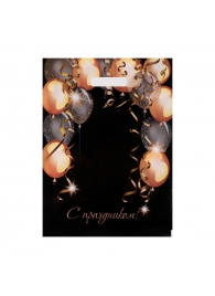 Пакет с вырубной ручкой и принтом в виде шариков (30х40 см) - Сима-Ленд - купить с доставкой в Новом Уренгое