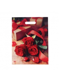 Пакет с принтом в виде роз (31х40 см) - Сима-Ленд - купить с доставкой в Новом Уренгое