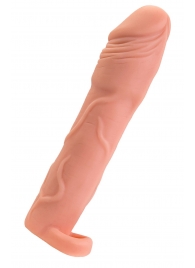 Телесная удлиняющая насадка с подхватом - 19 см. - ToyFa - в Новом Уренгое купить с доставкой