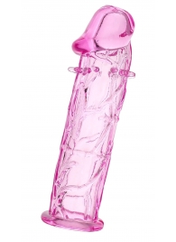 Розовая насадка фаллической формы - 12,5 см. - A-toys - в Новом Уренгое купить с доставкой