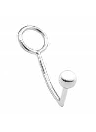 Кольцо на пенис с анальным стимулятором Stainless Steel Anal Hook   Cock Ring - BlueLine - в Новом Уренгое купить с доставкой