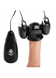 Черная стимулирующая насадка для головки полового члена Multi Speed Vibrating Penis Head Teaser - XR Brands - в Новом Уренгое купить с доставкой