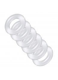 Комплект из 6 прозрачных эрекционных колец Ring Master Custom Ball Stretcher Kit - XR Brands - в Новом Уренгое купить с доставкой