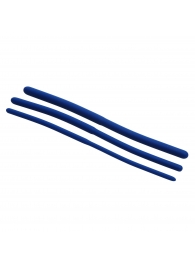 Набор из 3 синих силиконовых уретральных расширителей Invasion Silicone Urethral Sound Trainer Set - XR Brands - купить с доставкой в Новом Уренгое