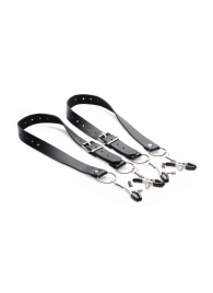 Ремни с зажимами для половых губ Spread Labia Spreader Straps with Clamps - XR Brands - купить с доставкой в Новом Уренгое