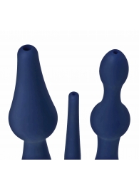 Набор из 3 универсальных насадок для анального душа Universal 3 Piece Silicone Enema Attachment Set - XR Brands - купить с доставкой в Новом Уренгое