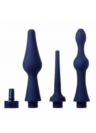 Набор из 3 универсальных насадок для анального душа Universal 3 Piece Silicone Enema Attachment Set - XR Brands - купить с доставкой в Новом Уренгое