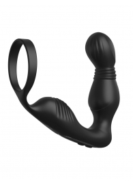 Черный вибростимулятор простаты с эрекционным кольцом Ass-Gasm Pro P-Spot Milker - Pipedream - в Новом Уренгое купить с доставкой
