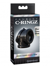 Черное эрекционное кольцо Rock Hard Cock Pipe - Pipedream - в Новом Уренгое купить с доставкой
