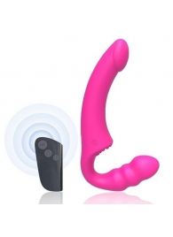 Розовый безремневой страпон Straples Strap-On Dildo - Erokay - купить с доставкой в Новом Уренгое