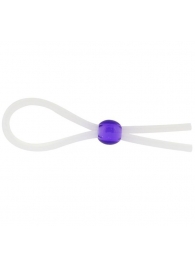 Прозрачное лассо с фиолетовой бусиной SILICONE COCK RING WITH BEAD LAVENDER - NMC - в Новом Уренгое купить с доставкой