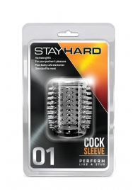 Прозрачная насадка с шипами STAY HARD COCK SLEEVE 01 CLEAR - Blush Novelties - в Новом Уренгое купить с доставкой