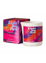 Массажная свеча Light My Fire с ароматом моной - 80 мл. - Love to Love - купить с доставкой в Новом Уренгое