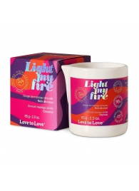 Массажная свеча Light My Fire Coconut с ароматом кокоса - 65 гр. - Love to Love - купить с доставкой в Новом Уренгое