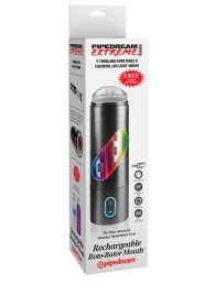 Перезаряжаемый мастурбатор-ротик Extreme Toyz Rechargeable Roto-Bator Mouth - Pipedream - в Новом Уренгое купить с доставкой
