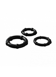 Набор из 3 черных эрекционных колец Babooom Ring Set - Adrien Lastic - в Новом Уренгое купить с доставкой