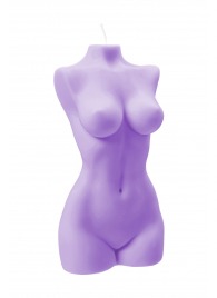 Фиолетовая интерьерная свеча в форме женского торса - 850 гр. - Pecado - купить с доставкой в Новом Уренгое