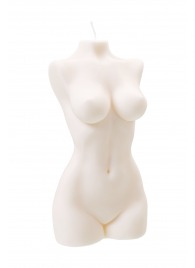 Белая интерьерная свеча в форме женского торса - 850 гр. - Pecado - купить с доставкой в Новом Уренгое