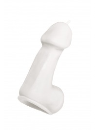 Белая свеча в форме пениса - 47 гр. - Pecado - купить с доставкой в Новом Уренгое