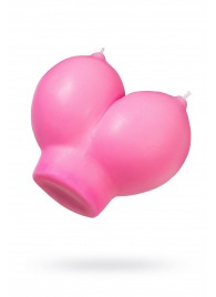 Розовая свеча «Сиськи» - 150 гр. - Pecado - купить с доставкой в Новом Уренгое