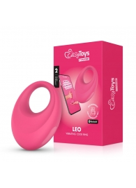 Розовое интерактивное эрекционное виброкольцо Leo - Easy toys - в Новом Уренгое купить с доставкой